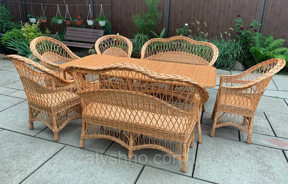 Комплект мебели большой, натуральный, плетеный из лозы Киев - изображение 10