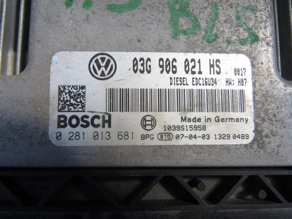 Блок керування двигуном VW Caddy 1.9 tdi 2004-2010 (03G906021HS) Ковель - фото 2