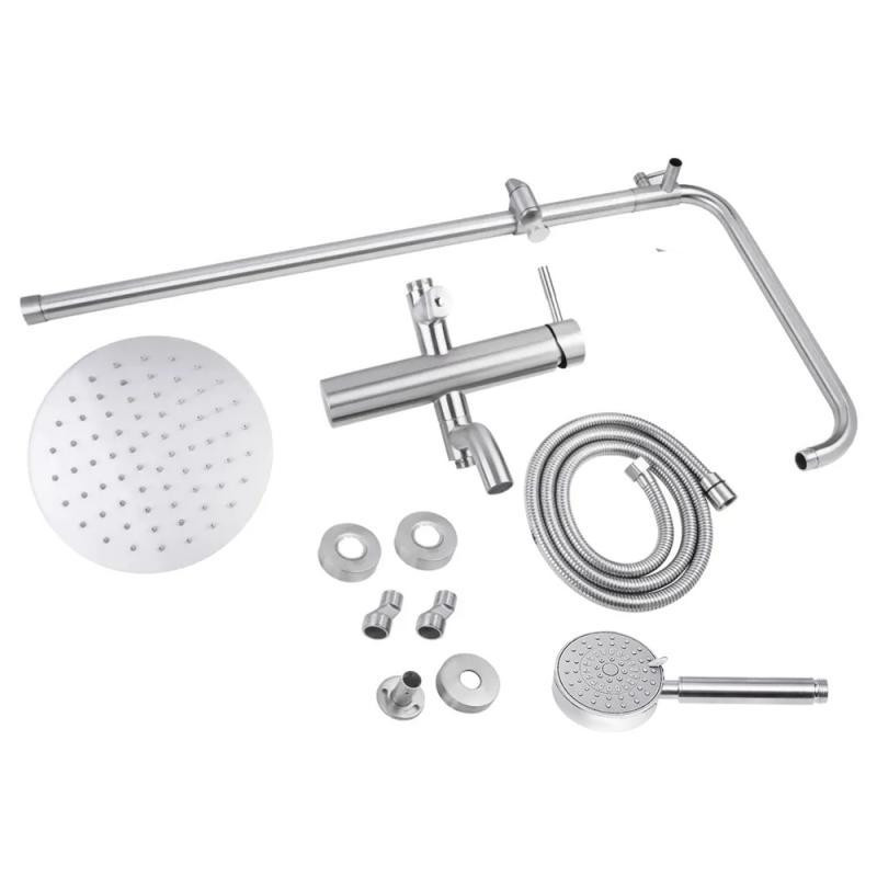 Душевая система универсальная Lidz Aria 1031 Nickel на три потребителя (с изливом) из нержавеющей стали Харьков - изображение 8