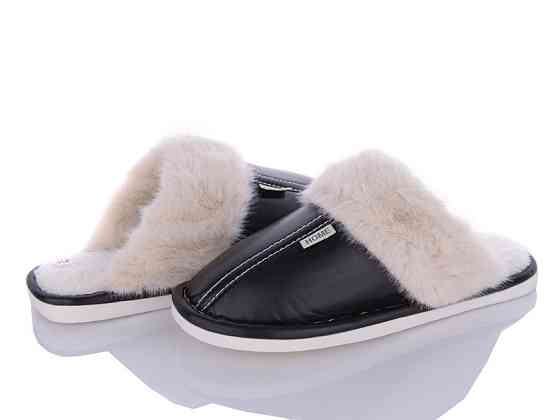 Тапочки мужские теплые с мехом закрытый носок черные 44/45 размер - 28,5 см Одесса