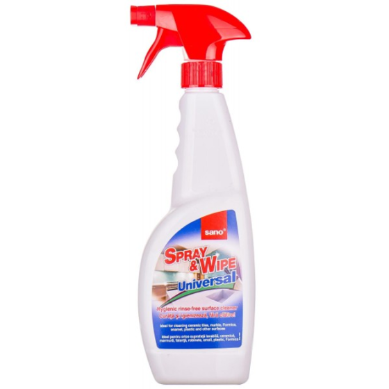 Універсальний засіб для чищення різних поверхностей Sano Spray and Wipe, 750 мл Київ