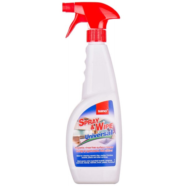 Універсальний засіб для чищення різних поверхностей Sano Spray and Wipe, 750 мл Київ - фото 1