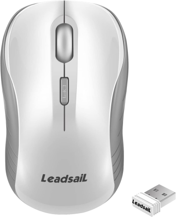 Беспроводная мышь LeadsaiL, беспроводная мышь 2.4G, бесшумная мышь с USB-приемником, оптический монитор 1600 DPI, 4-кнопочная мышь Киев