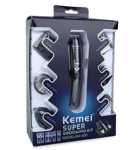 Машинка для стрижки Бритва Тример Kemei KM-600 11 в 1 Стайлер з підставкою Київ - фото 7