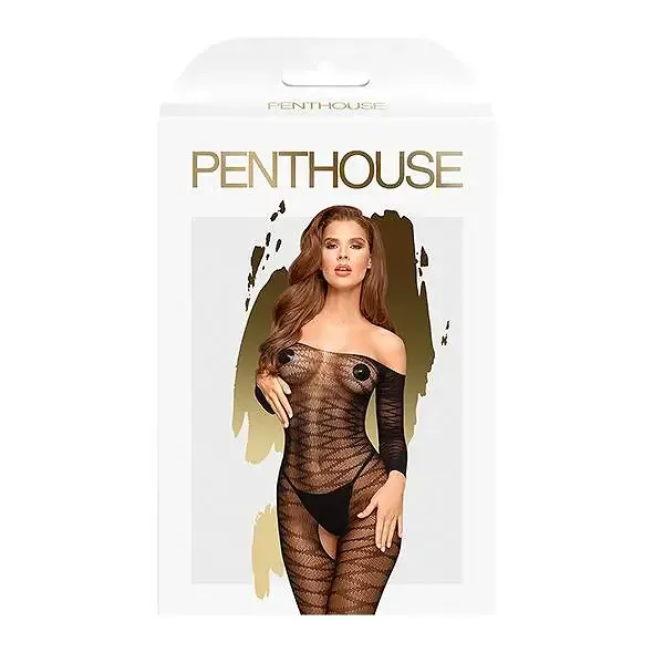 Бодістокінг з довгими рукавами Penthouse - Dreamy Diva Black XL Львів - фото 3