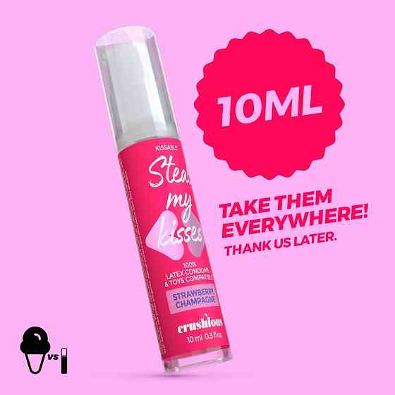 Оральный лубрикант Crushious Strawberry Champagne, 10 мл Sex Aura Киев