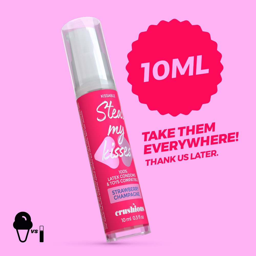 Оральный лубрикант Crushious Strawberry Champagne, 10 мл Sex Aura Киев - изображение 2