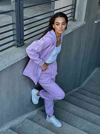 Женский спортивный костюм на флисе Сиреневый 50/52 Харьков