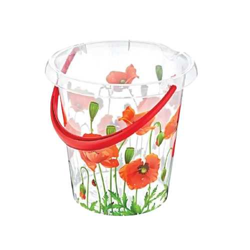 Відро 12л б/кришки пластик з декором мікс ELIF Житомир - фото 5