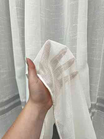 Тюль VR-Textil 2087т Мережка Льон Молочний з сірим 400х270 см (42-1298) Київ