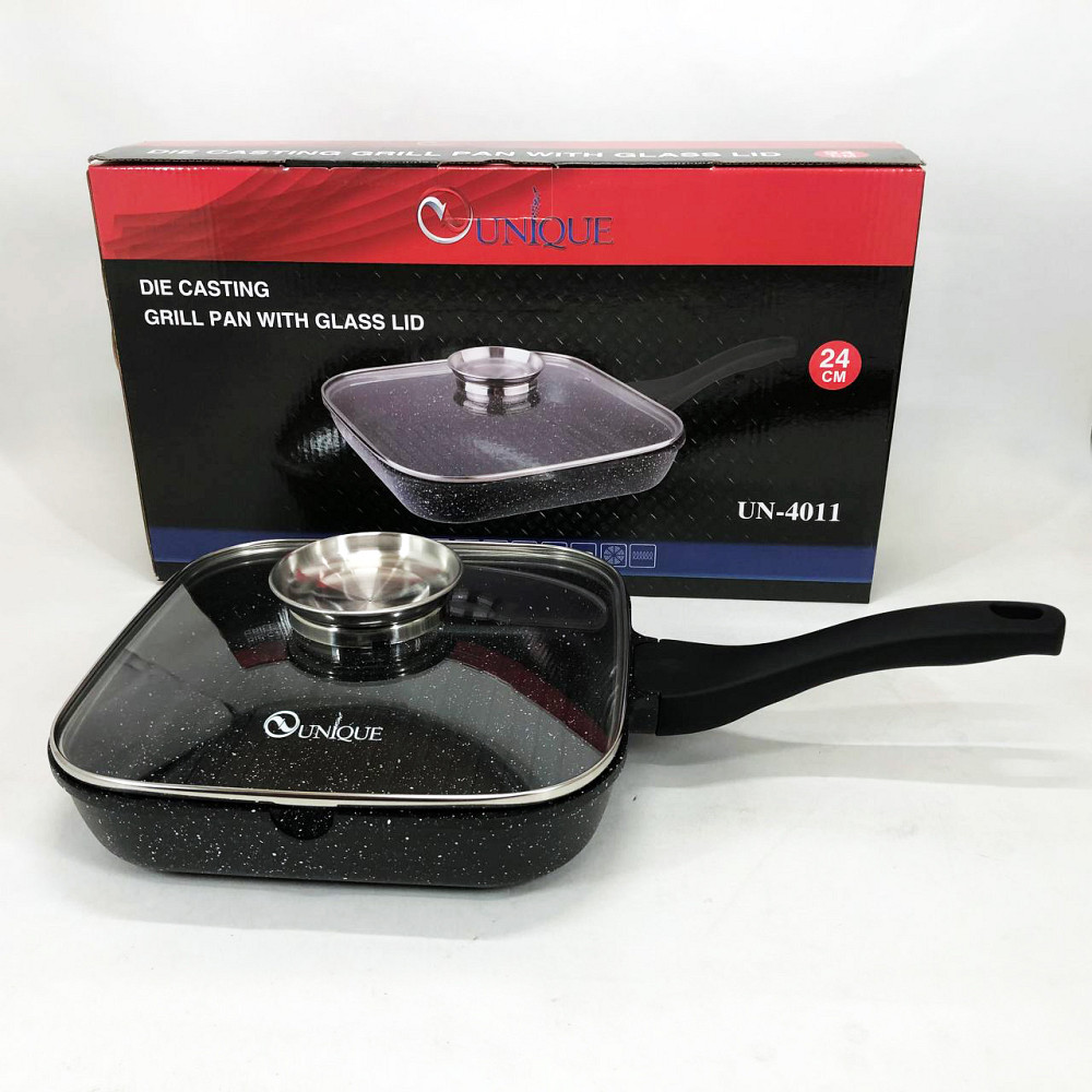 Лита алюмінієва сковорода, Сковорода алюмінієва поглиблена для приготування на пару CA-81 Івано-Франківськ - фото 2