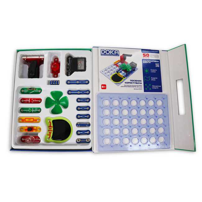 Електронний конструктор Doka 26 дітей Альтернативна енергія 50 схем (D70711) Чернігів - фото 2