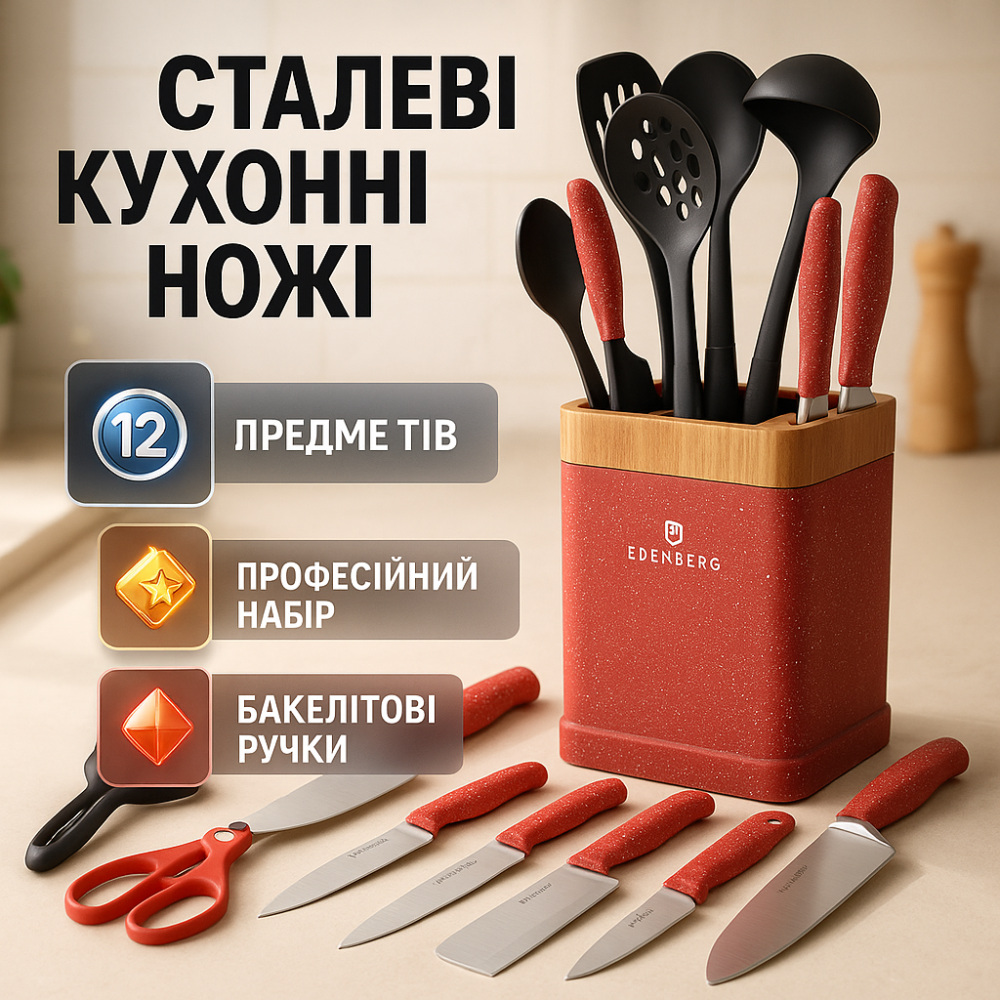 Отличный набор ножей, Набор кухонных ножей премиум, кухонных сталь Бюджетные кухонные ножи QC-53 Львов - изображение 17