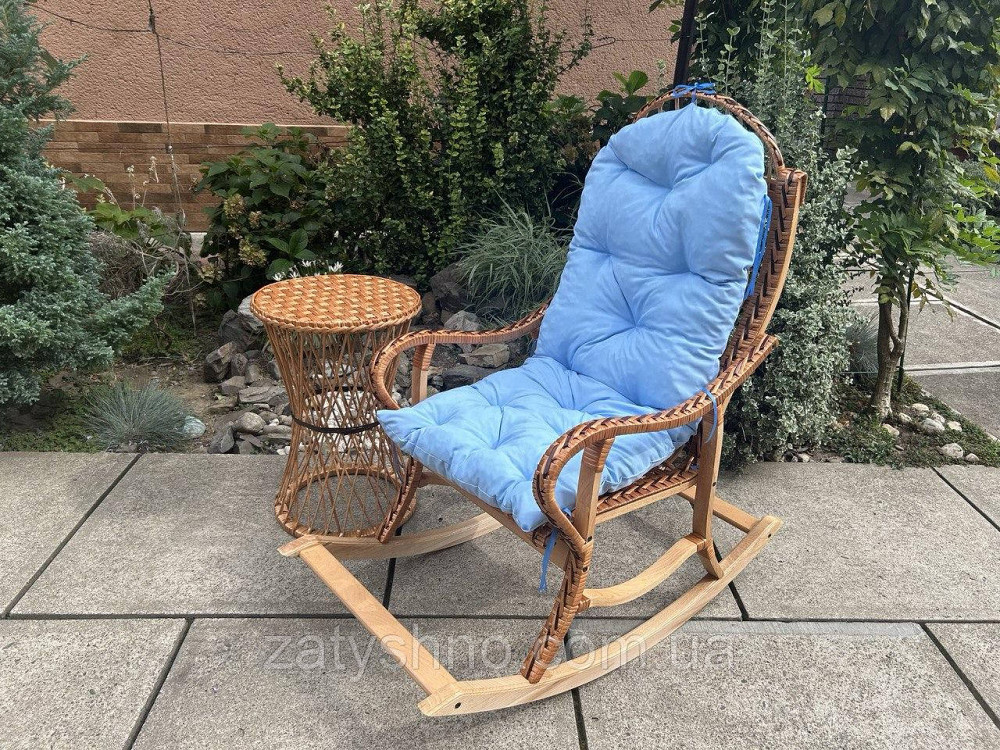 Меблі плетені з лози з гойдалкою та столом Київ - фото 5