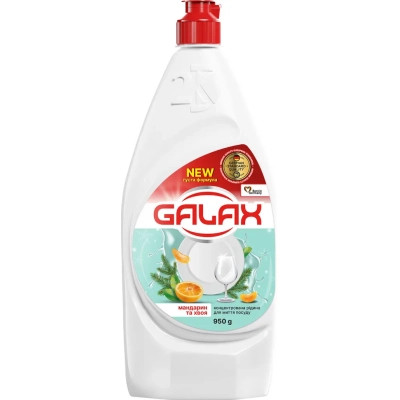 Средство для ручного мытья посуды Galax Мандарин и хвоя 950 г (4823128005100) Вінниця - фото 1