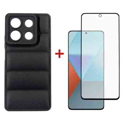 Чехол для мобильного телефона Dengos Kit for Xiaomi Redmi Note 13 5G case + glass (Black) (DG-KM-58) Винница