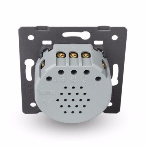 Сенсорна кнопка LIVOLO, 2-сенсори, без фіксації (дзвінковий / імпульсний), 230В з нейтраллю, безпотенційний / сухий контакт (VL-FC2NB-2G) Коломыя - изображение 3