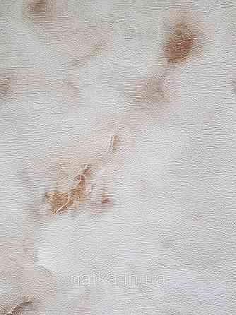 Шпалери вінілові на флізеліні гарячого тиснення DU&KA 1.06х10 вензель основа під штукатурку сірі коричневі Київ