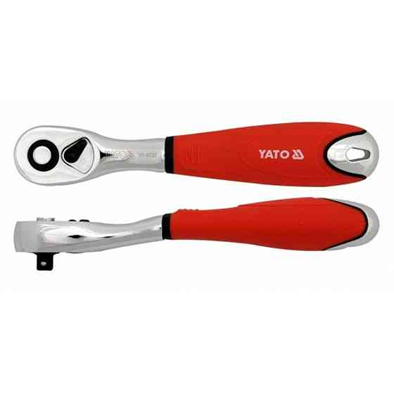 Тріщатка YATO : квадрат M=1/4"(6,3 мм), L=155 мм, з шарніром та вигнутою ручкою [12/24/96] Одеса