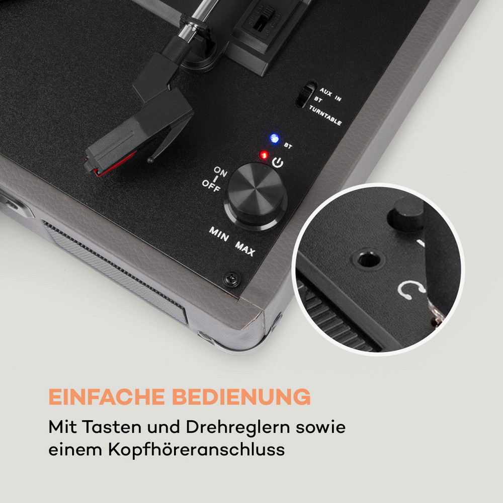 Peggy Sue BT Turntable Stereo Speakers USB BT Портативные антрацитовые (Германия, читать описание) Ровно - изображение 5