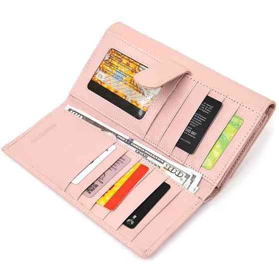 Місткий жіночий гаманець ST Leather 19390 Рожевий Київ