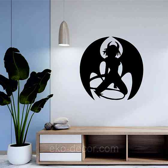 Декоративное настенное Панно «Дьяволица», Декор на стену 90*90 см, Черный Киев