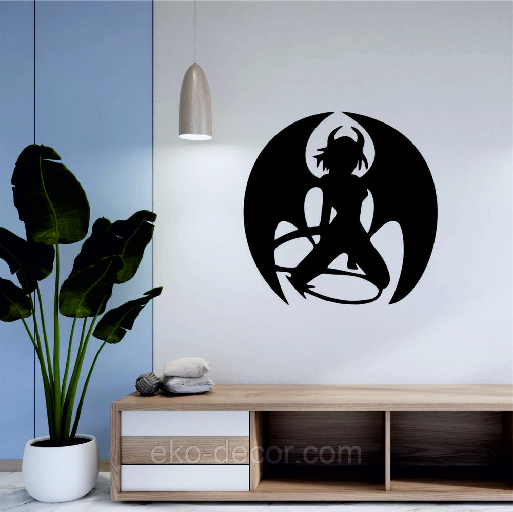 Декоративное настенное Панно «Дьяволица», Декор на стену 90*90 см, Черный Киев - изображение 2