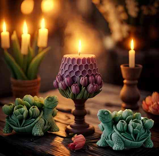 Силіконовий молд черепаха для свічок форма 3D для гіпсу мила епоксидної смоли Київ