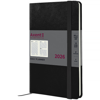 Тижневик Axent датований 2026 Partner Strong, 145х210, чорний (8819-26-01-A) Вінниця - фото 1