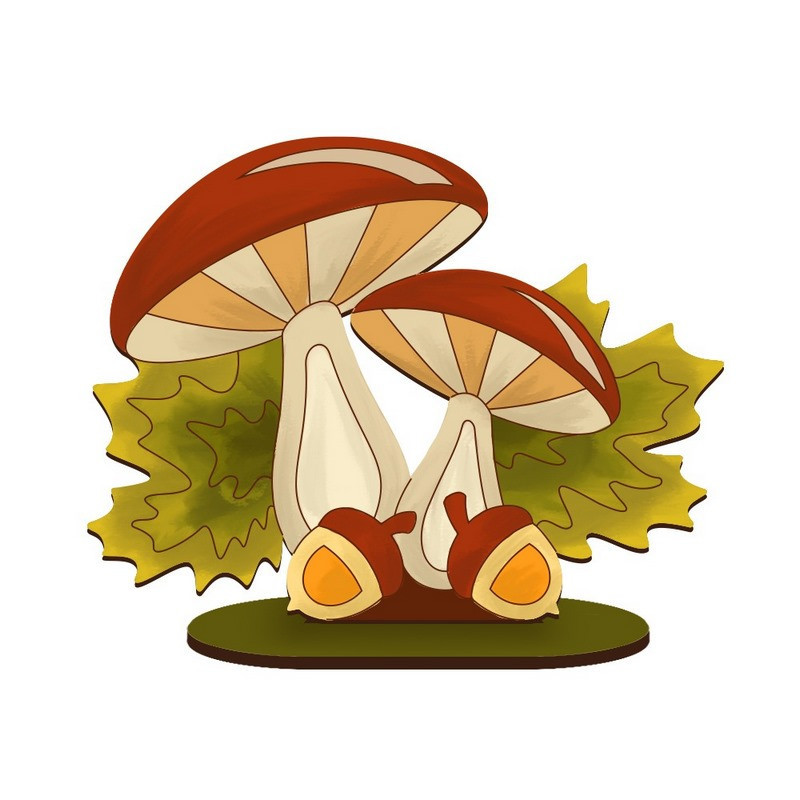 Фігурка для розфарбовування та декорування "Два грибочки" FDZ-544 Вінниця - фото 2