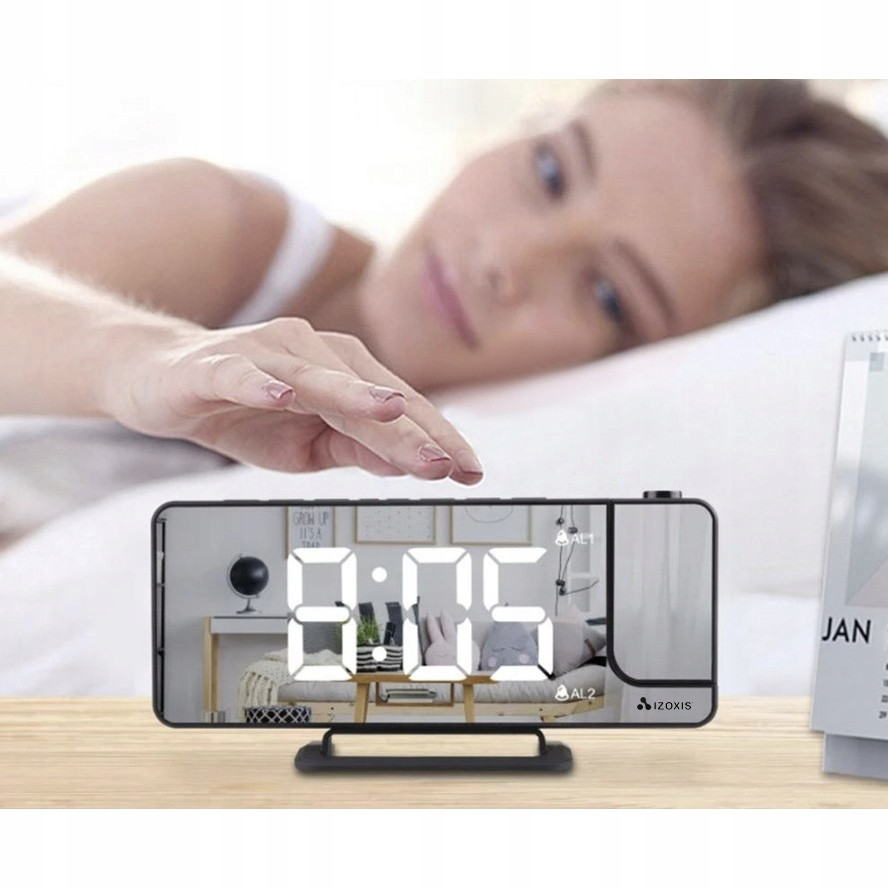 Светодиодные Часы LED зеркальные - будильник с проектором Izoxis (19576) Нововолынск - изображение 10