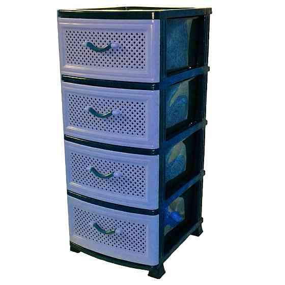 Комод пластиковый Efe Plastics 4 ящика 90х46х38, сетка, серый. Эфе пластик.. Одесса