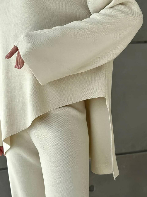 Женский теплый базовый костюм двойка из премиум ангоры Молочный, 46 Одесса - изображение 3