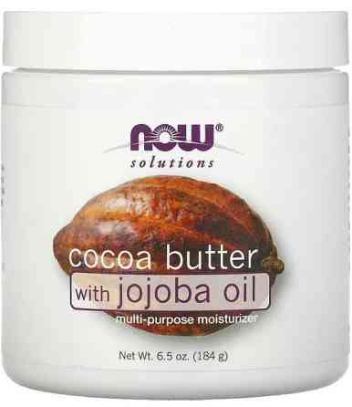 Масло какао з маслом жожоба Now Foods Solutions Cocoa Butter Jojoba Oil 184 мл Київ
