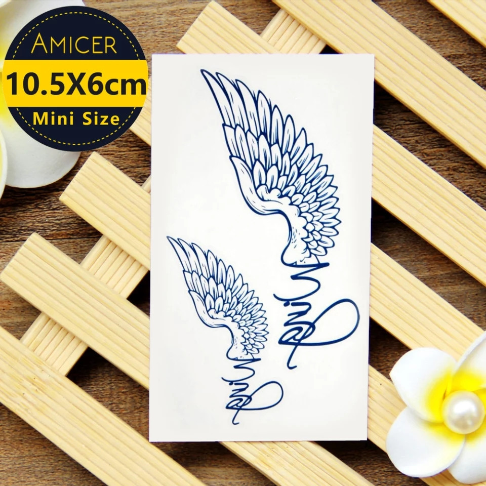 Наклейка для тіла тату "Крила ангела" - розмір стікера 10*6см Київ - фото 1