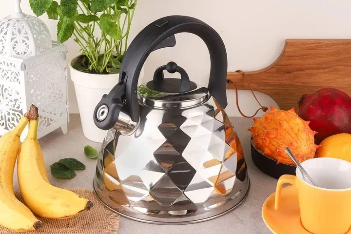 Чайник Свистящий 3.0 Литр  Индукционное дно , подходит для всех видов плит,Бриллиантовый рисунок Одесса - изображение 1