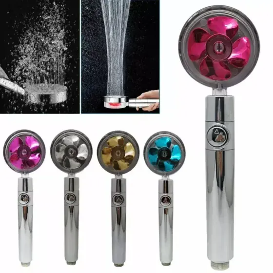 Лейка-насадка для душа с вентилятором (360 градусов, спиральный рисунок воды) Коломия