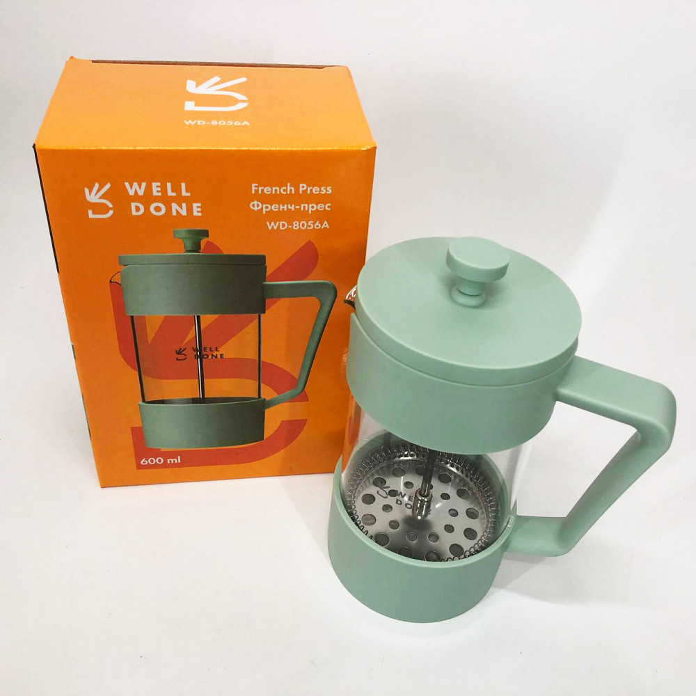Френч-прес місткий Well, Френч-прес для дому та офісу з силіконовим кільцем OP-39 Львів - фото 8
