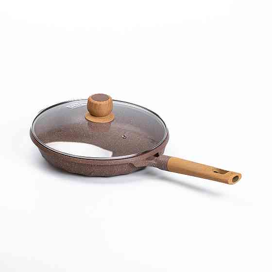 Алюмінієва сковорода 2,8 л з мармуровим антипригарним покриттям Ø 28 см кавова MGC HP-4-425CO Коломия