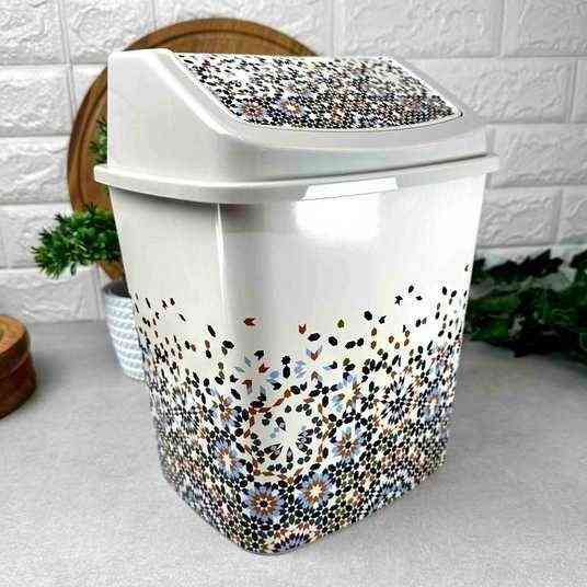 Відро для сміття 5л поворотна кришка Мозаїка "ELIF" Харків