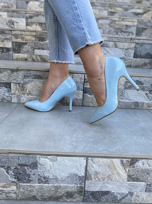 Туфлі жіночі S.S блакитні еко-лак каблук 10см 37р.40р. (4457) Коломыя - изображение 2