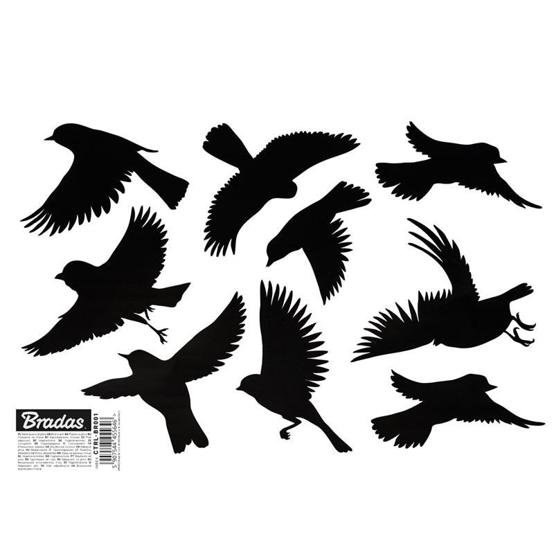 Наклейки для відлякування птахів, МАЛІ 9 шт., 10 аркушів, CTRL-BR001 Київ - фото 1