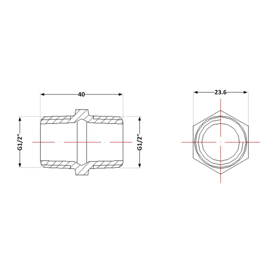Ниппель чугунный 1/2