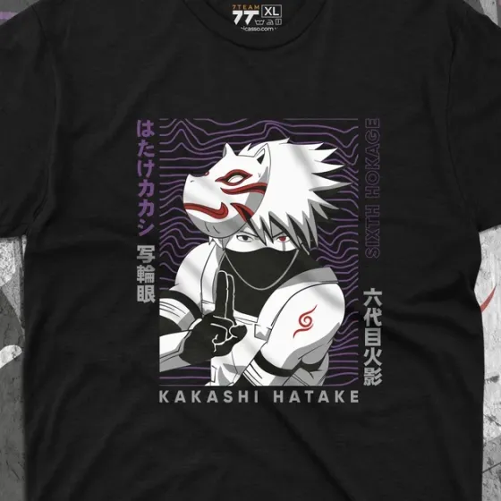 Футболка для подростка мальчика с принтом Наруто Какаші Анбу Размер 160 Anime10338 Днепр