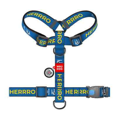 Шлей для собак WAUDOG Nylon анатомическая H-образная с QR-паспортом "Патрон" пластиковый фастекс XL (323-4025) Винница