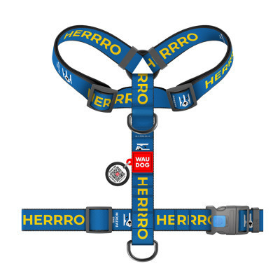 Шлея для собак WAUDOG Nylon анатомічна H-подібна з QR-паспортом "Патрон" пластиковий фастекс XL (323-4025) Вінниця - фото 2