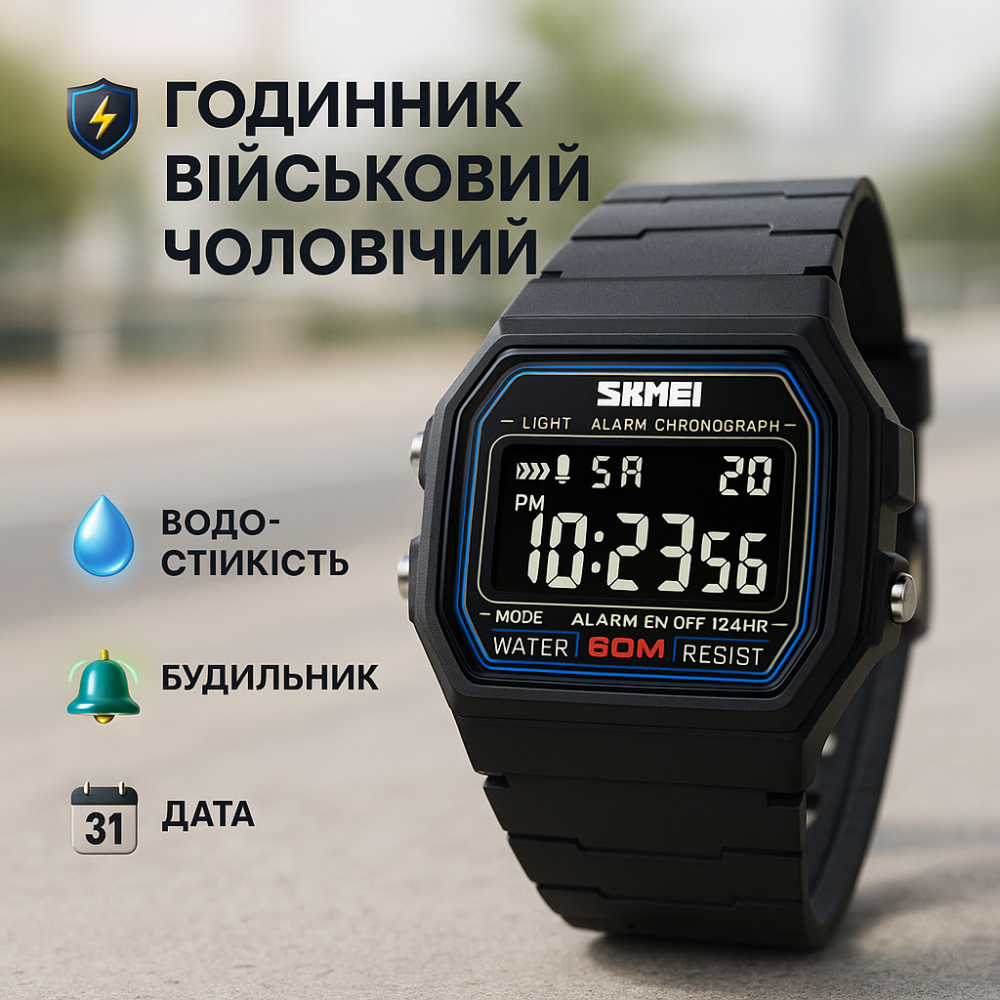 Армейский наручные часы с таймером SKMEI, Новые командирские часы Армейские наручные для мужчины BC-59 Львов - изображение 4