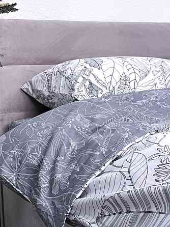 Ecotton Комплект постільної білизни Ecotton полуторний 150х215 см сатин двосторонній білий (рис Киев