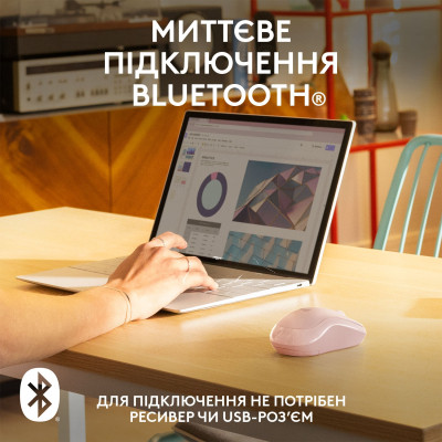 Мишка Logitech M240 Silent Bluetooth Rose (910-007121) Вінниця - фото 3