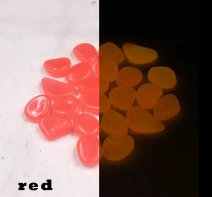 Набір люмінесцентних каменів - 10 штук в наборі (розмір одного каменю 1,5-2,5 см), помаранчеві Київ - фото 1